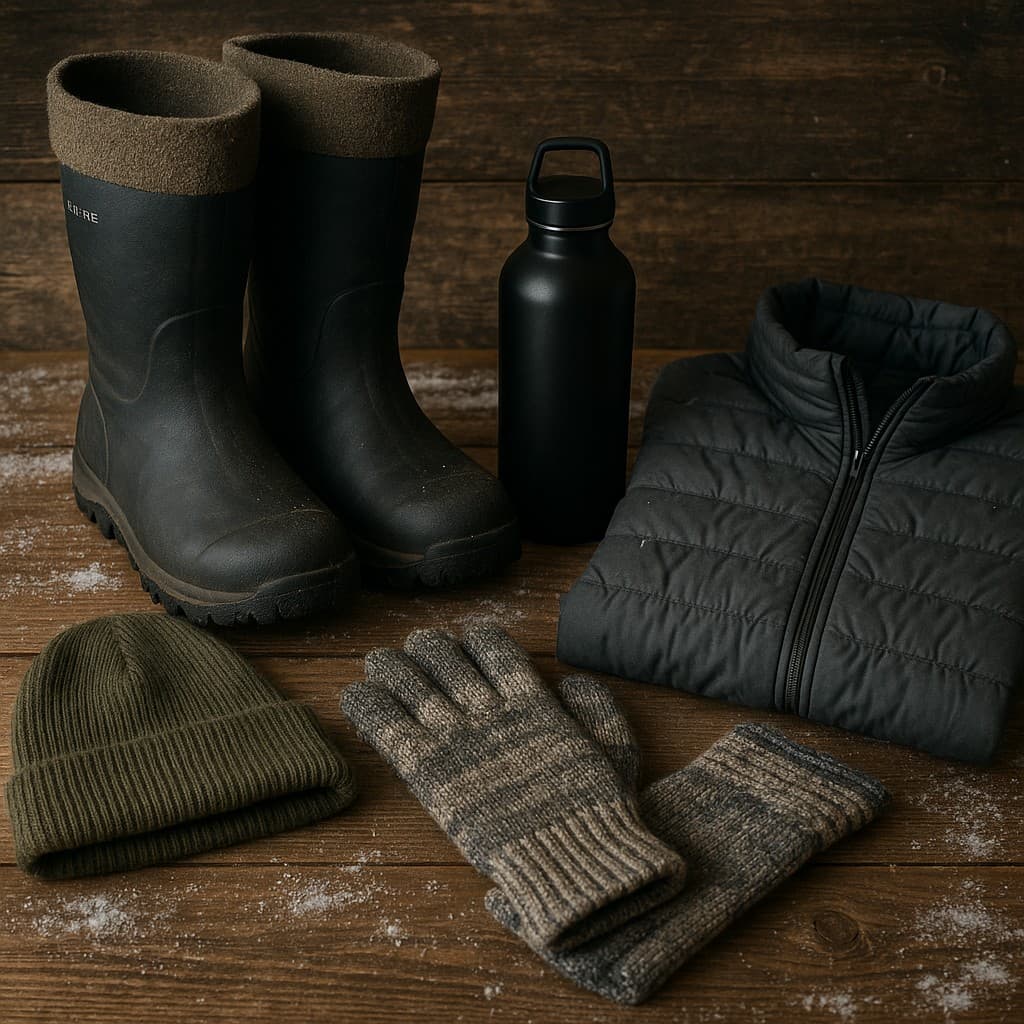 Winter gear layout for Phoenix Creek Supply guide